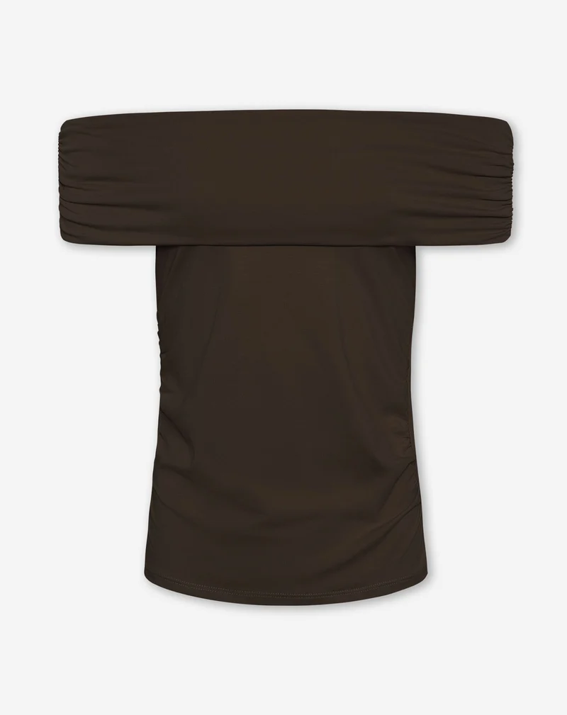 TAMAR DRAPED OFF SHOULDER TOP BRUIN