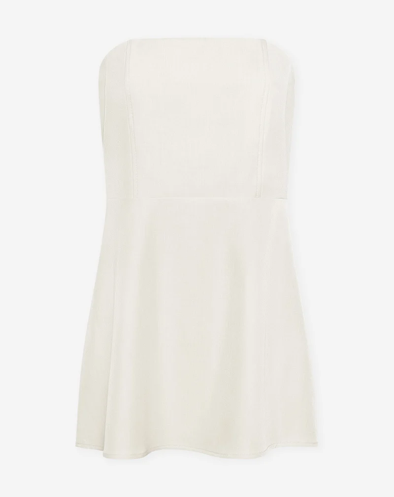 LORNA BANDEAU MINI DRESS CRÈME