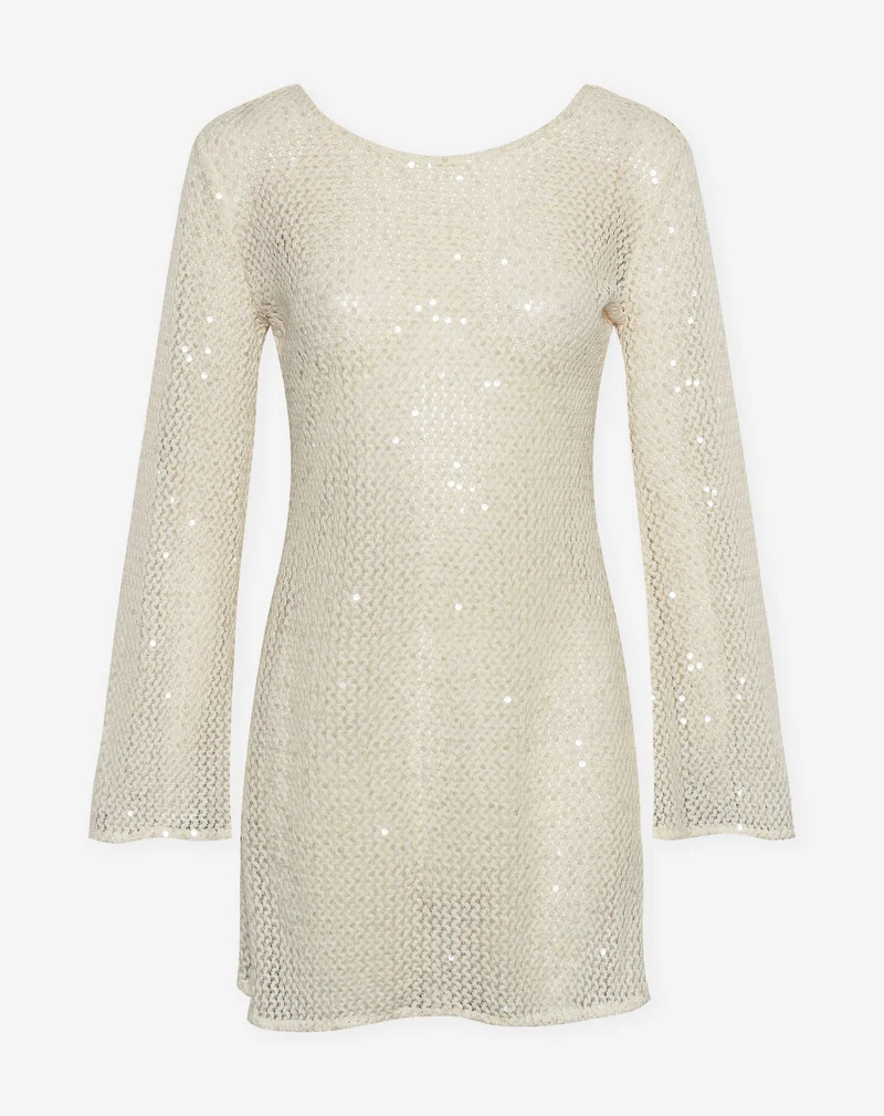 ZENDAYA SEQUIN CROCHET DRESS WIT