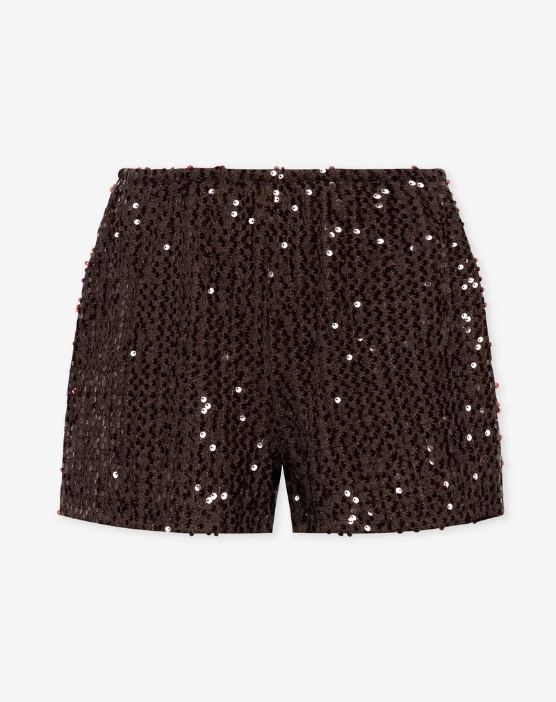 LOVA SEQUINS SHORTS BRUIN