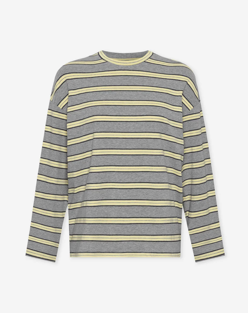 ELAINE STRIPED LONG SLEEVE OVERSIZED TEE BOTERGEEL