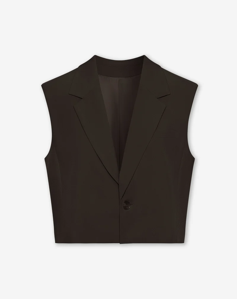STEVIE CROPPED GILET BRUIN