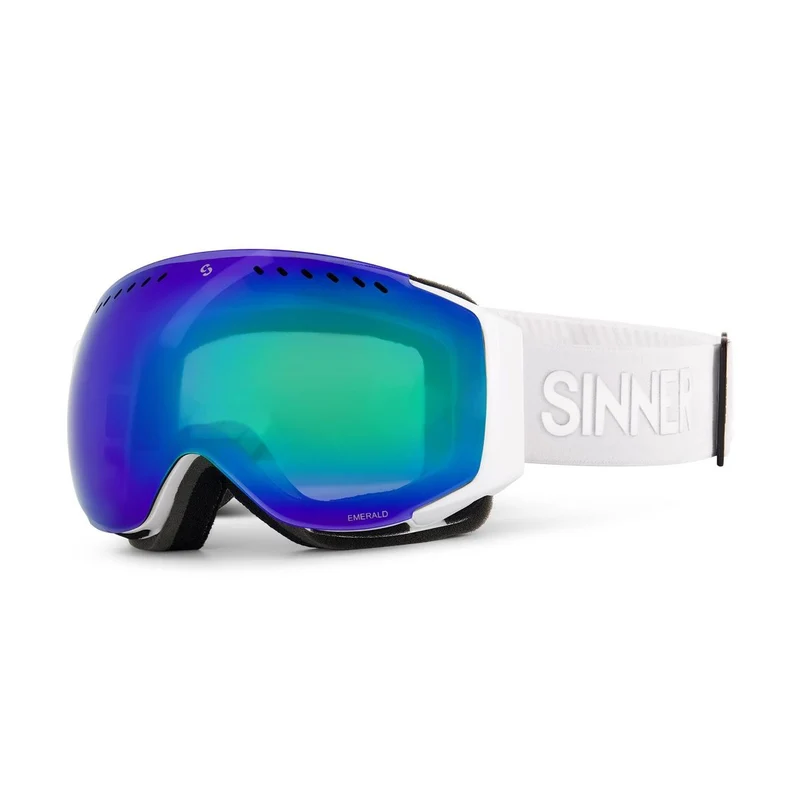 Sinner EMERALD Skibril - Mat Wit/Groen