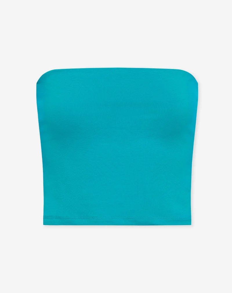 TAMAR STRAPLESS TOP TURQUOISE