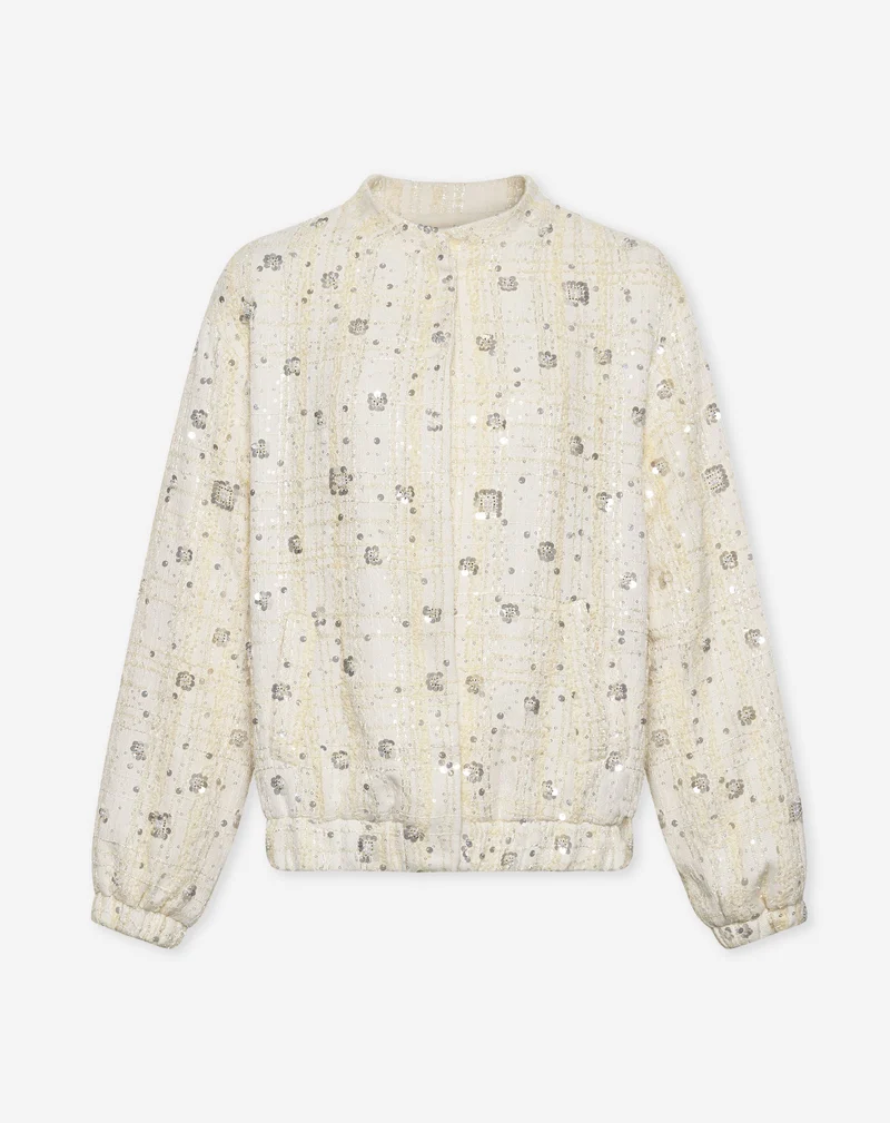SEFF SEQUIN BOMBER CRÈME