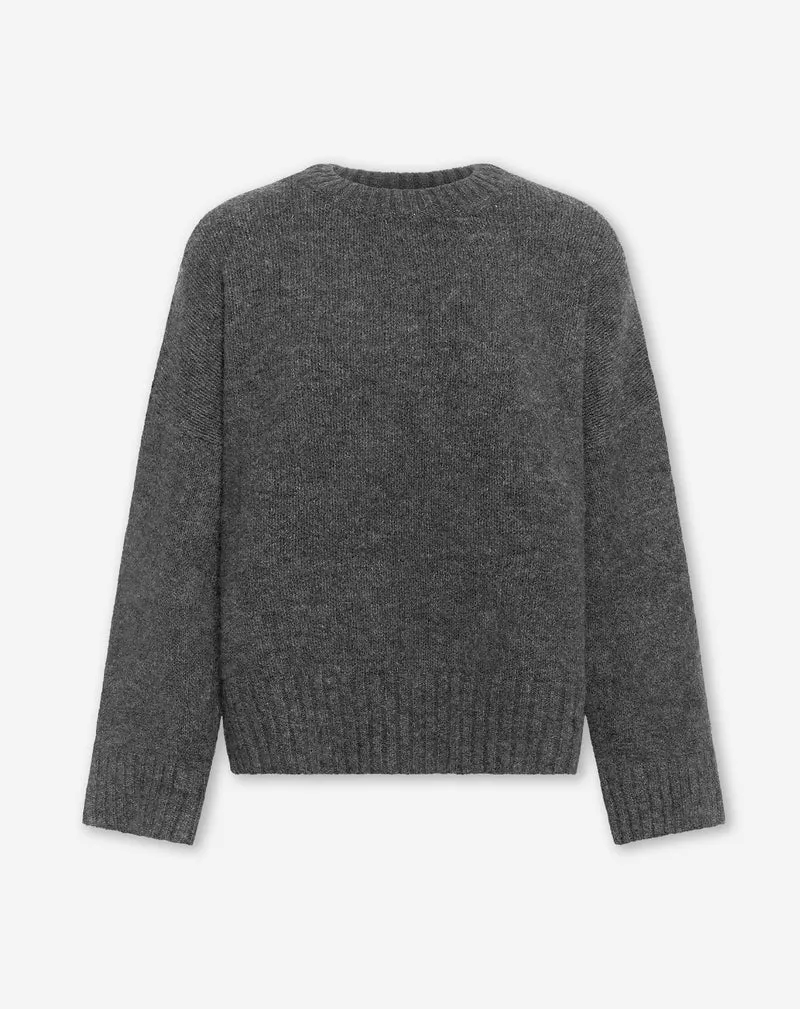 BIANCA BOXY KNIT DONKERGRIJS