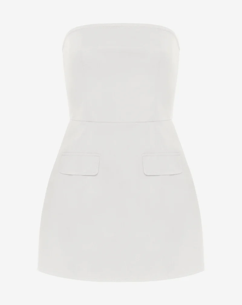 ZORAH BANDEAU MINI DRESS OFF WHITE