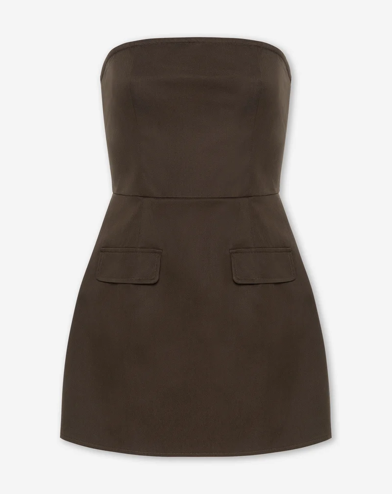 ZORAH BANDEAU MINI DRESS BRUIN