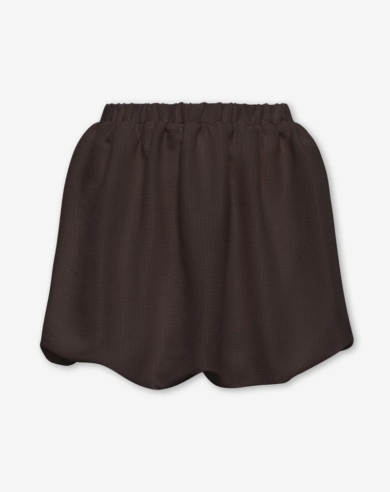 MIKA BUBBLE HEM SKIRT BRUIN
