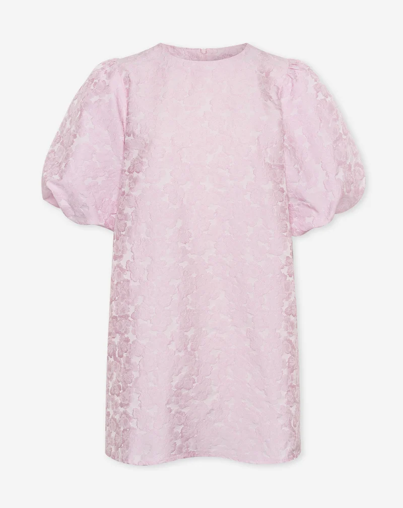 NOUK BALLOON SLEEVE DRESS ZACHT ROZE