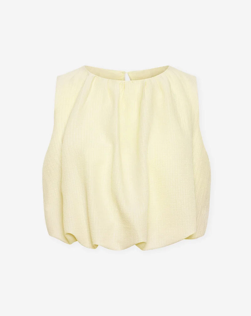 MIKA BUBBLE HEM TOP BOTERGEEL