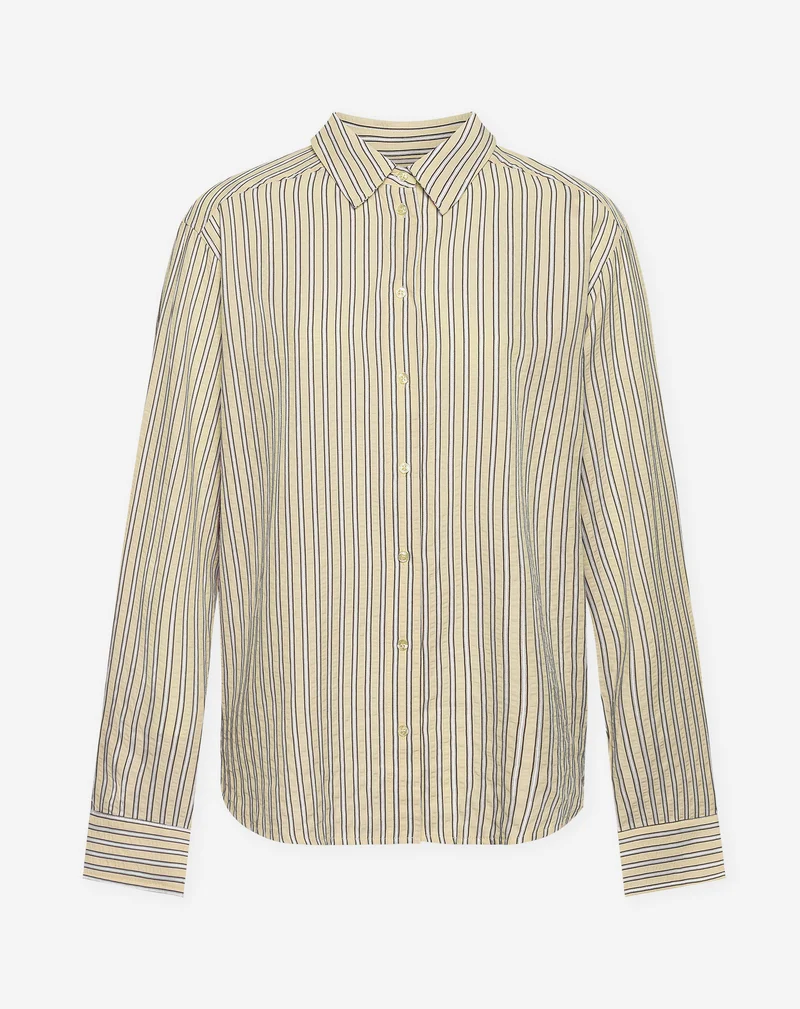 NALANI OVERSIZED STRIPE BLOUSE BEIGE