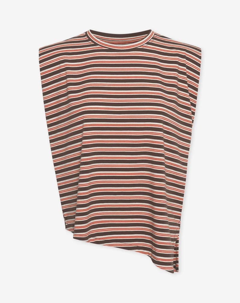 PADDED STRIPE TEE ORANJE