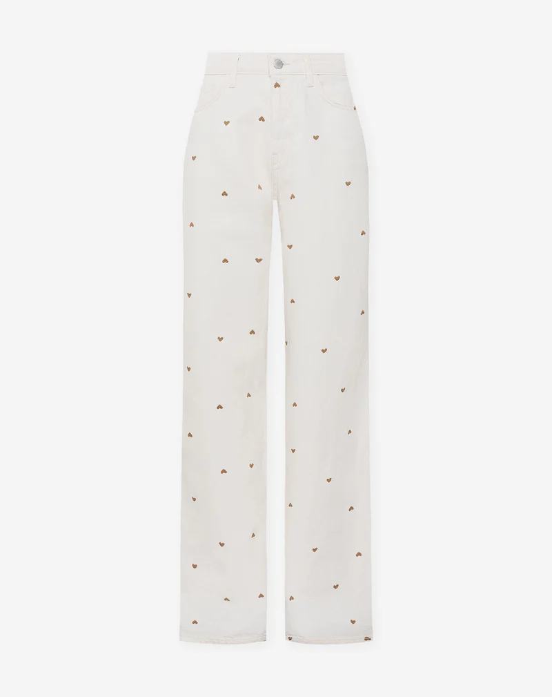 HEART BOOTCUT JEANS CRÈME