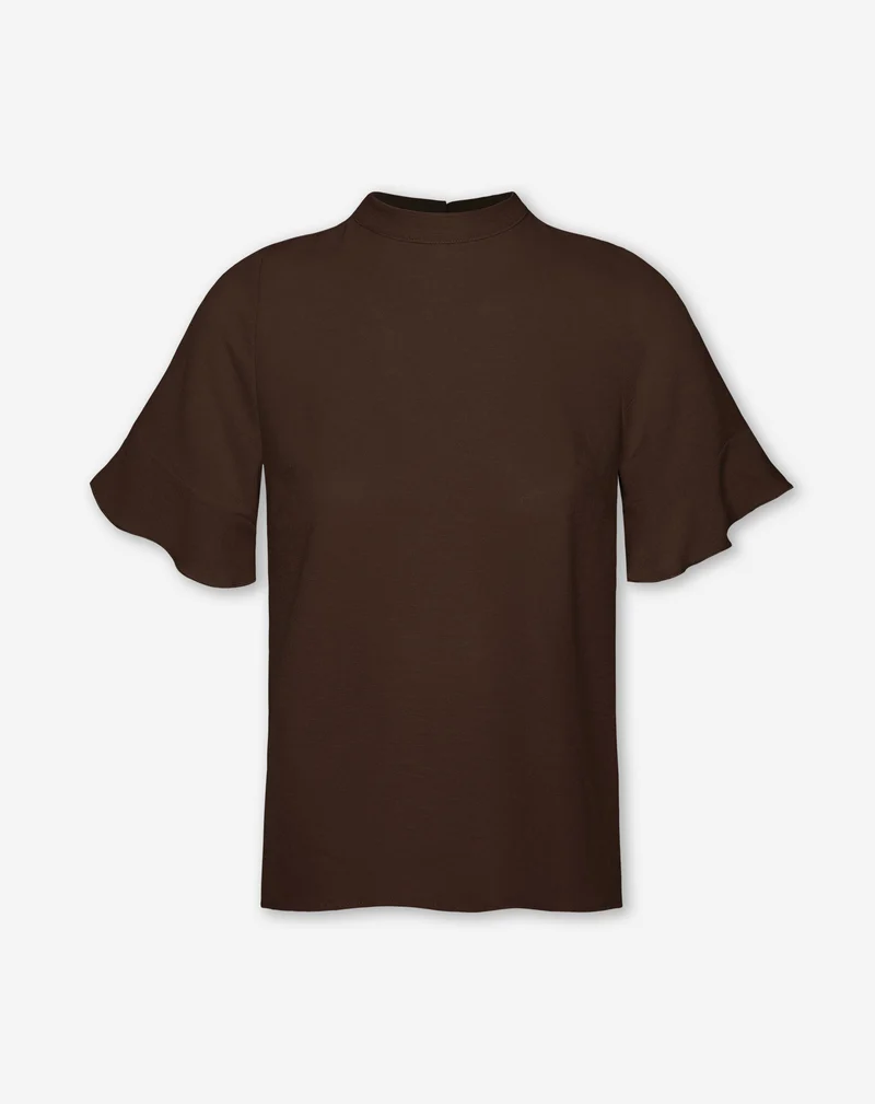JULIE RUFFLE TOP BRUIN