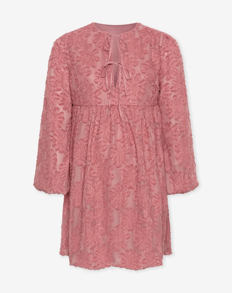 FEMI FLOWER V-NECK MATERNITY DRESS BLUSH