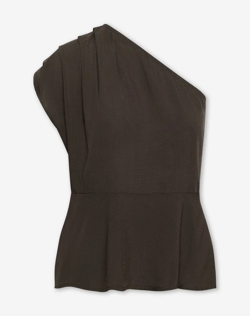 LUNA VISCOSE TOP BRUIN