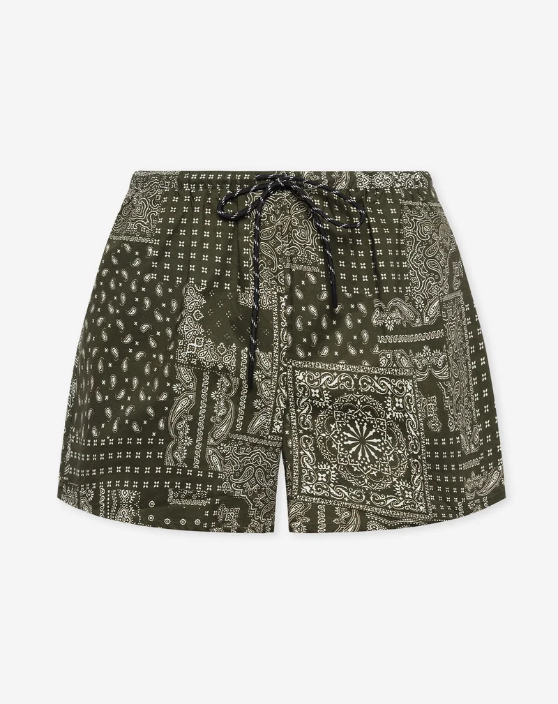 AMARI BANDANA LACE SHORTS GROEN