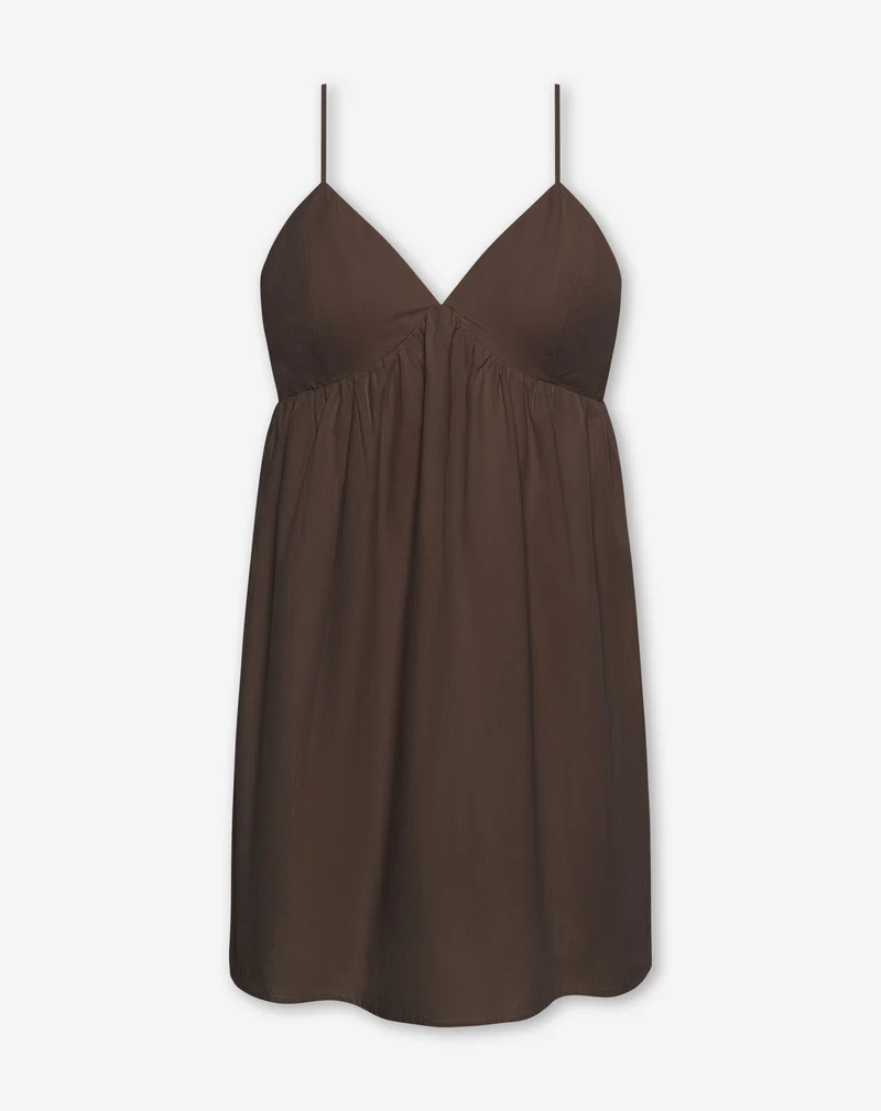 KIRA SINGLET COTTON DRESS BRUIN