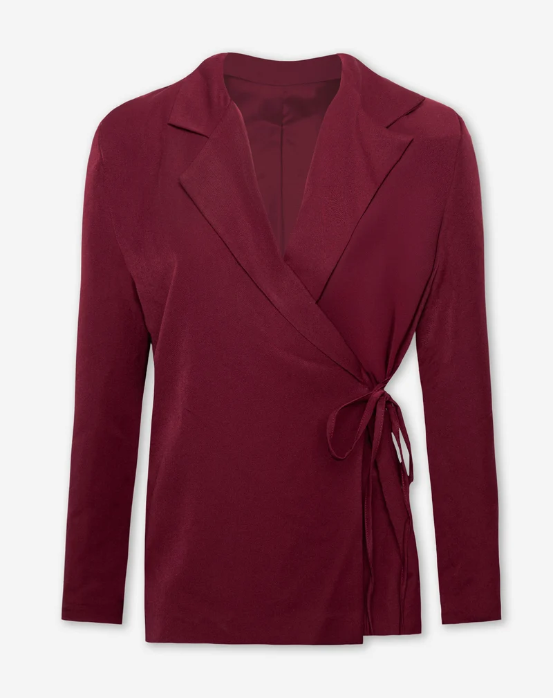 IRIS WRAP UP BLAZER BURGUNDY