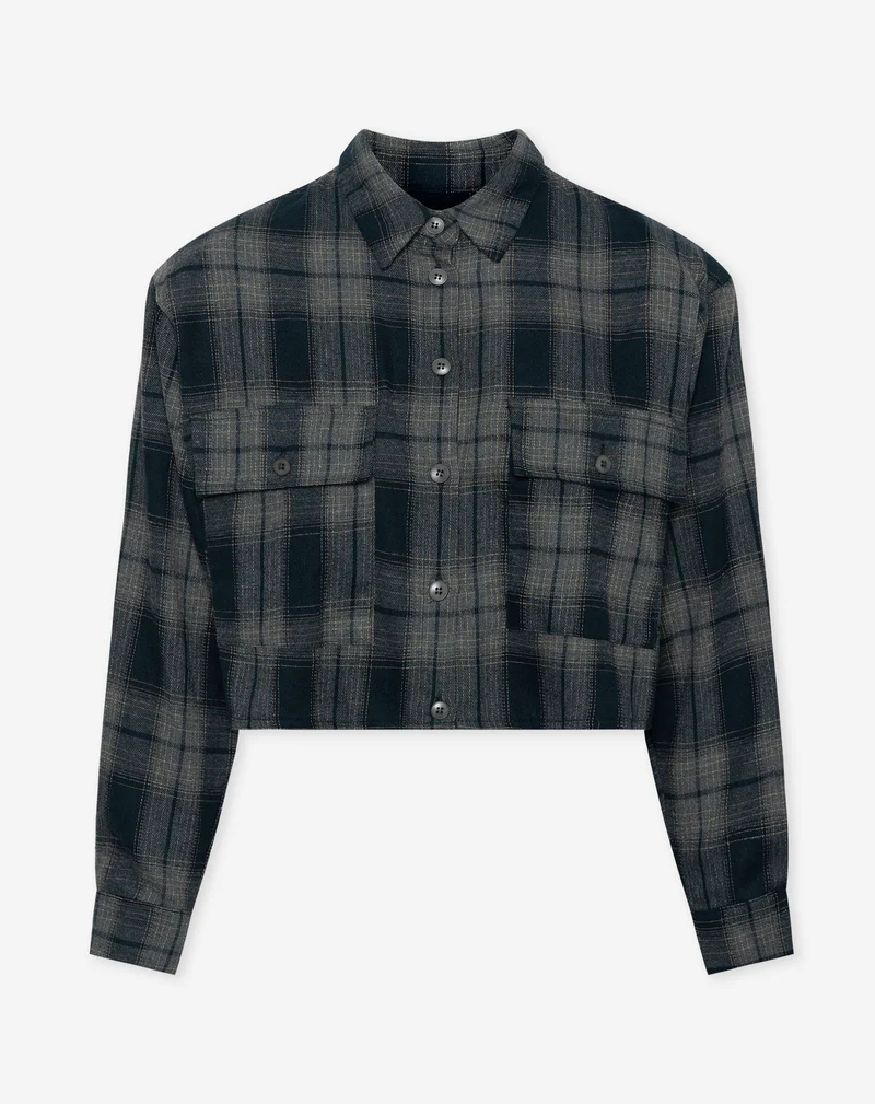 SOFT PADDED CHECK BLOUSE