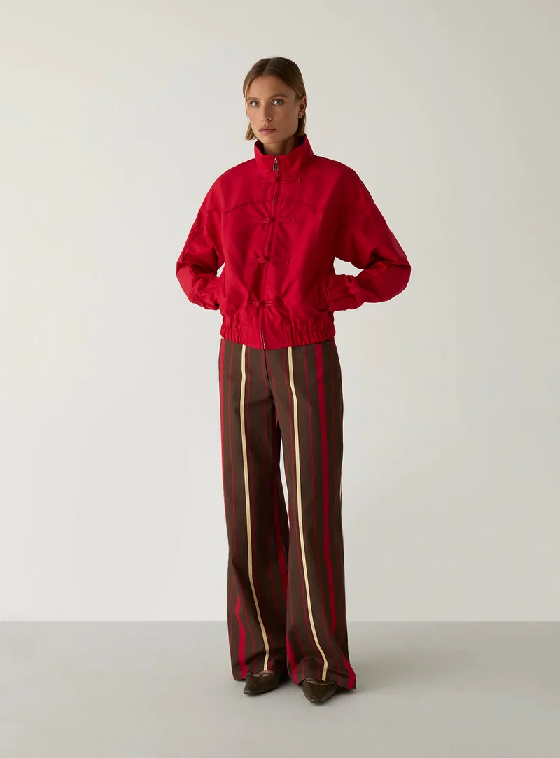SYLVIE RED BOMBER JACKET