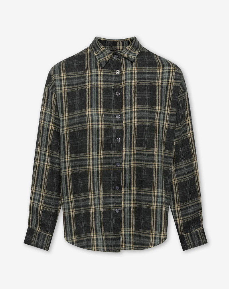 SOFT OVERSIZED CHECK BLOUSE
