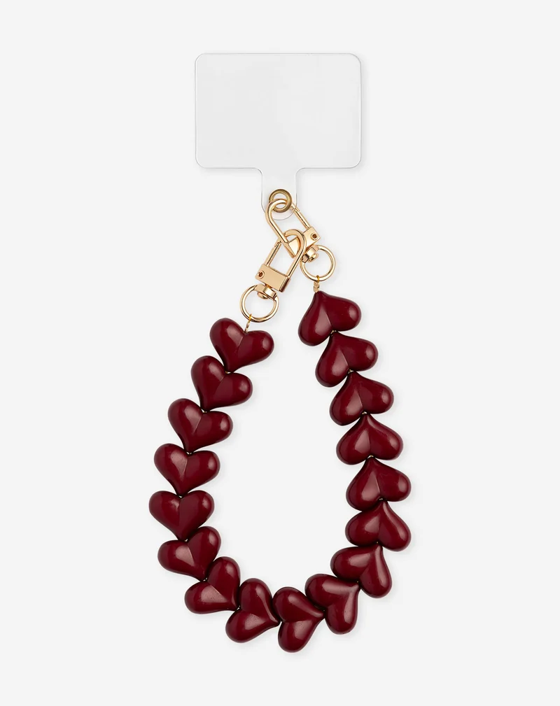 BOLD HEART TELEPHONE CORD CHERRY