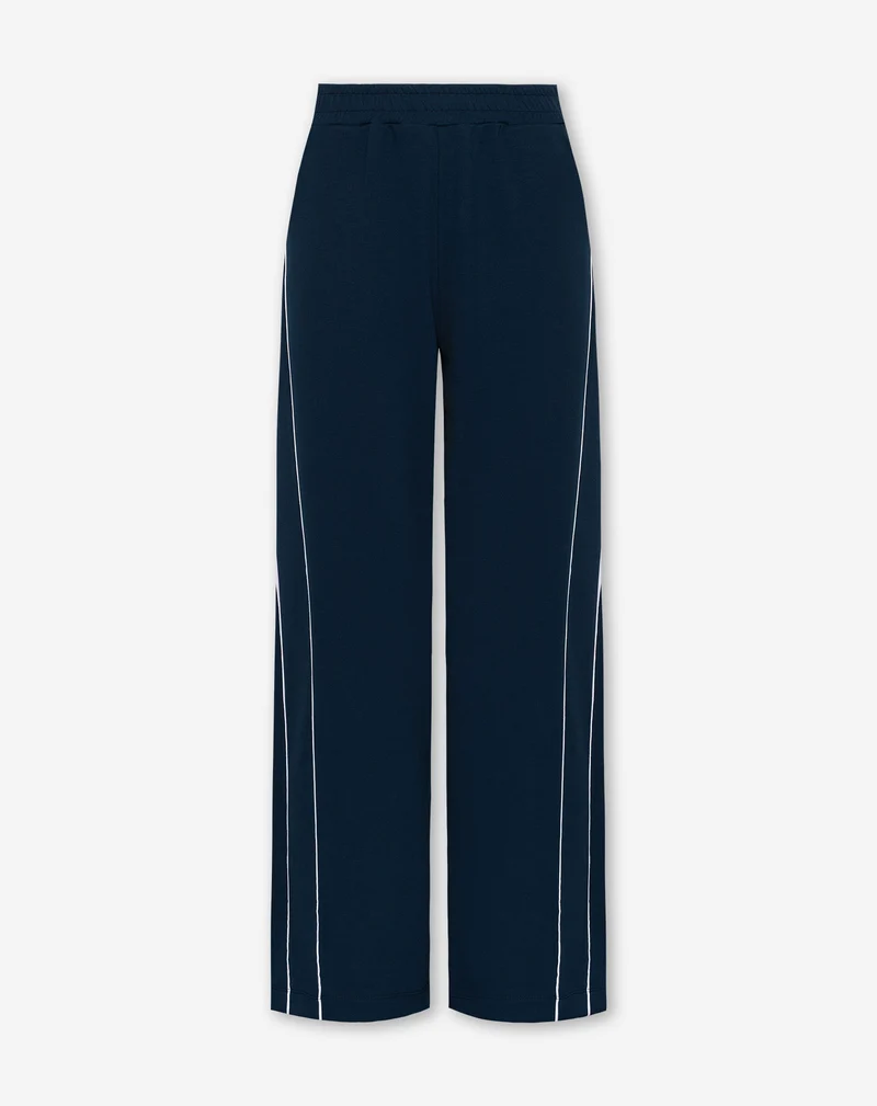 SCUBA PIPING PANTS PETITE DONKERBLAUW