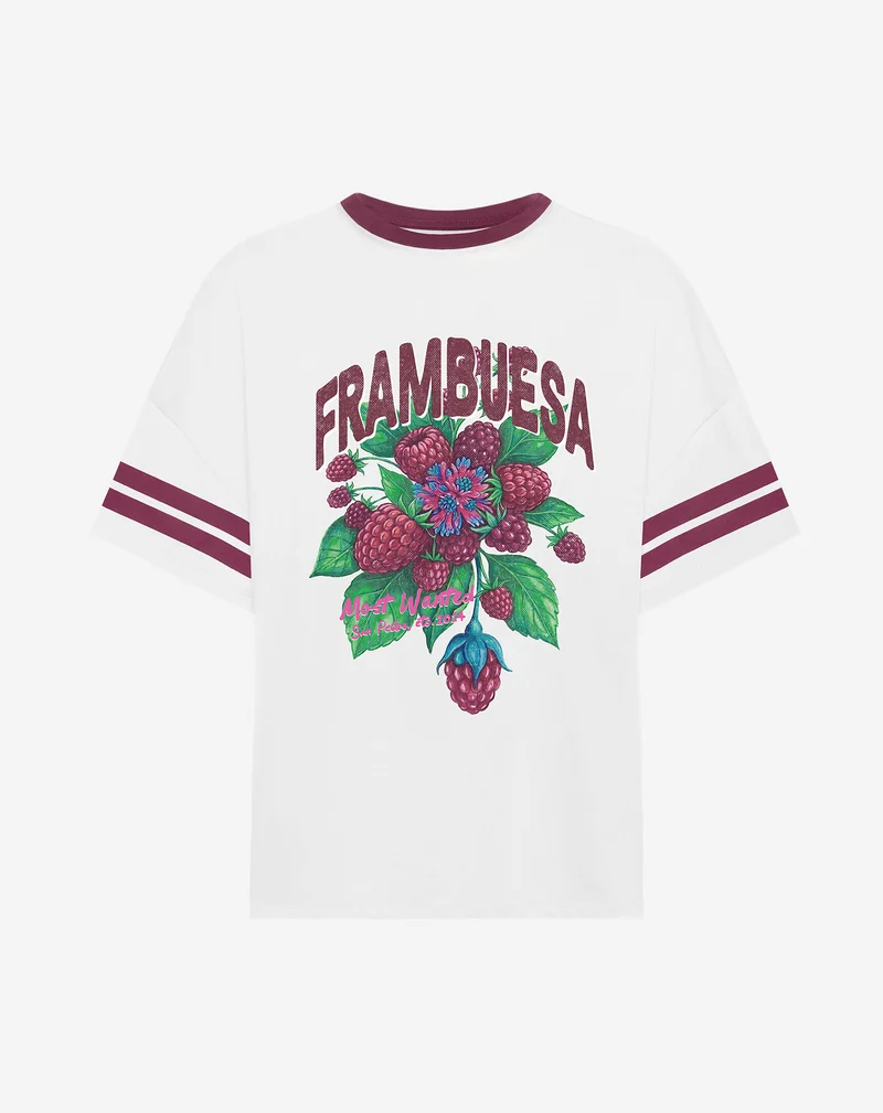 FRAMBUESA OVERSIZED ARTWORK TEE CRÈME