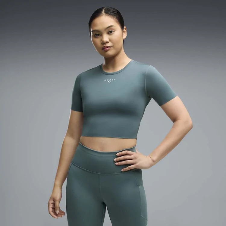 x hyrox pwrmode crop t-shirt