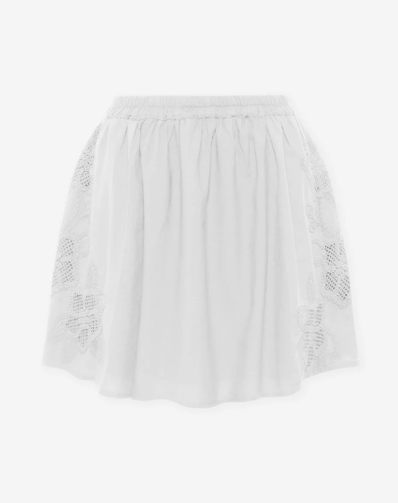 COTTON EMBROIDERY SKIRT WIT