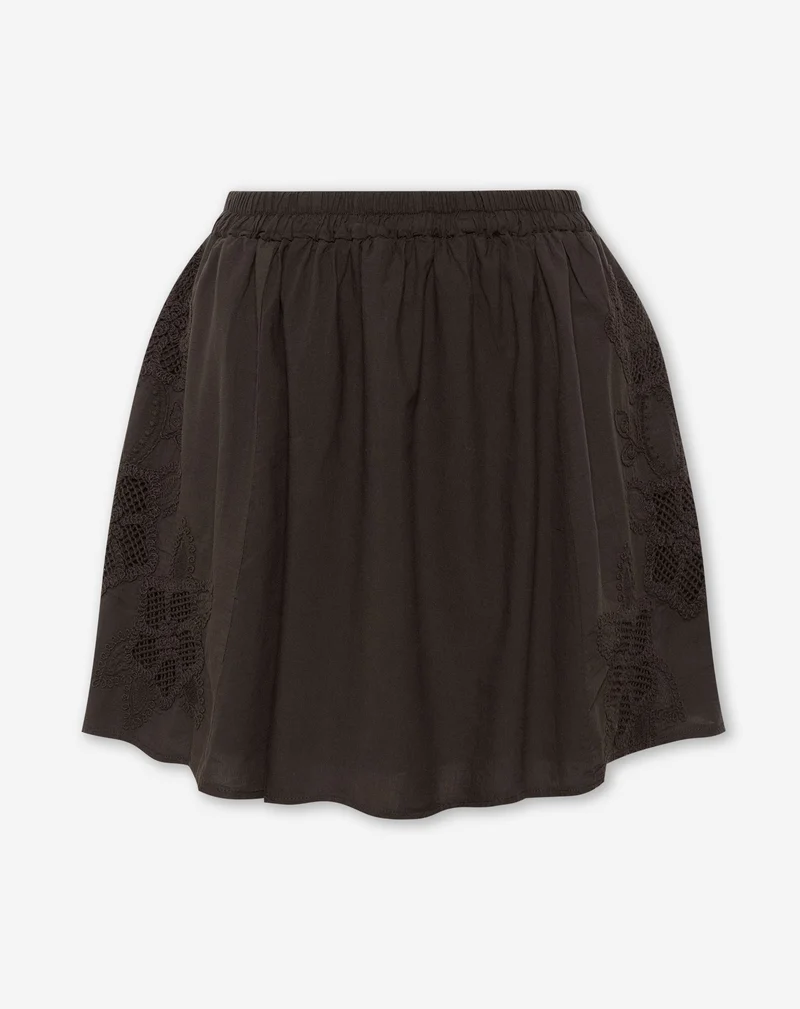 COTTON EMBROIDERY SKIRT DONKERBRUIN