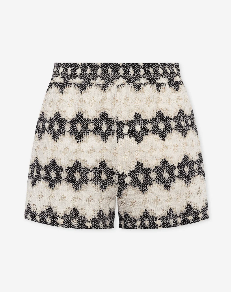 EMBER FLOWER CROCHET SHORTS ZWART