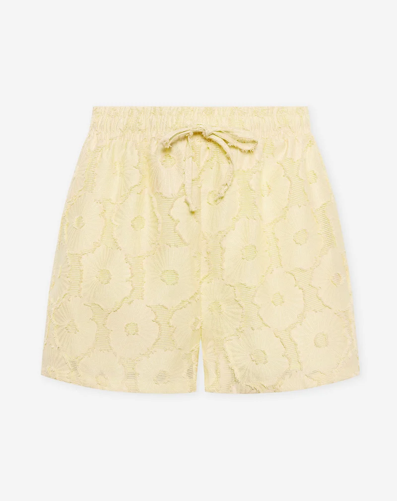 FLUFFY FLOWER JACQUARD SHORTS BOTERGEEL
