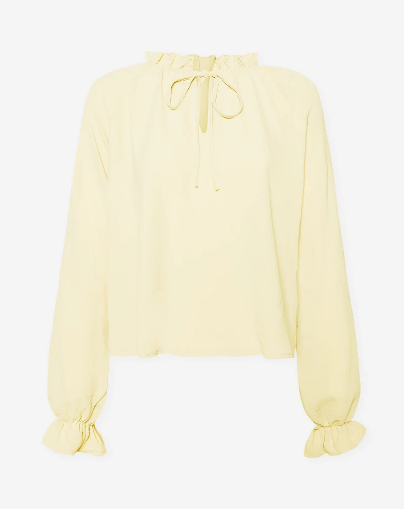 JULIE RUFFLE CORD TOP BOTERGEEL
