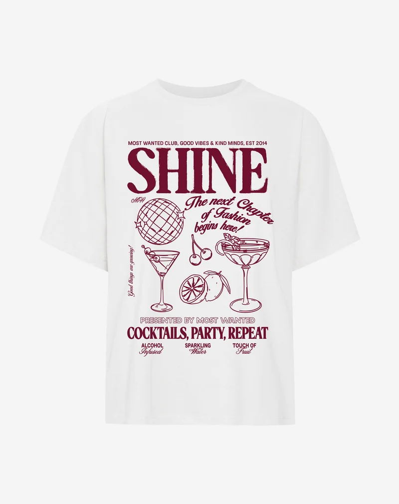 SHINE OVERSIZED TEE CRÈME