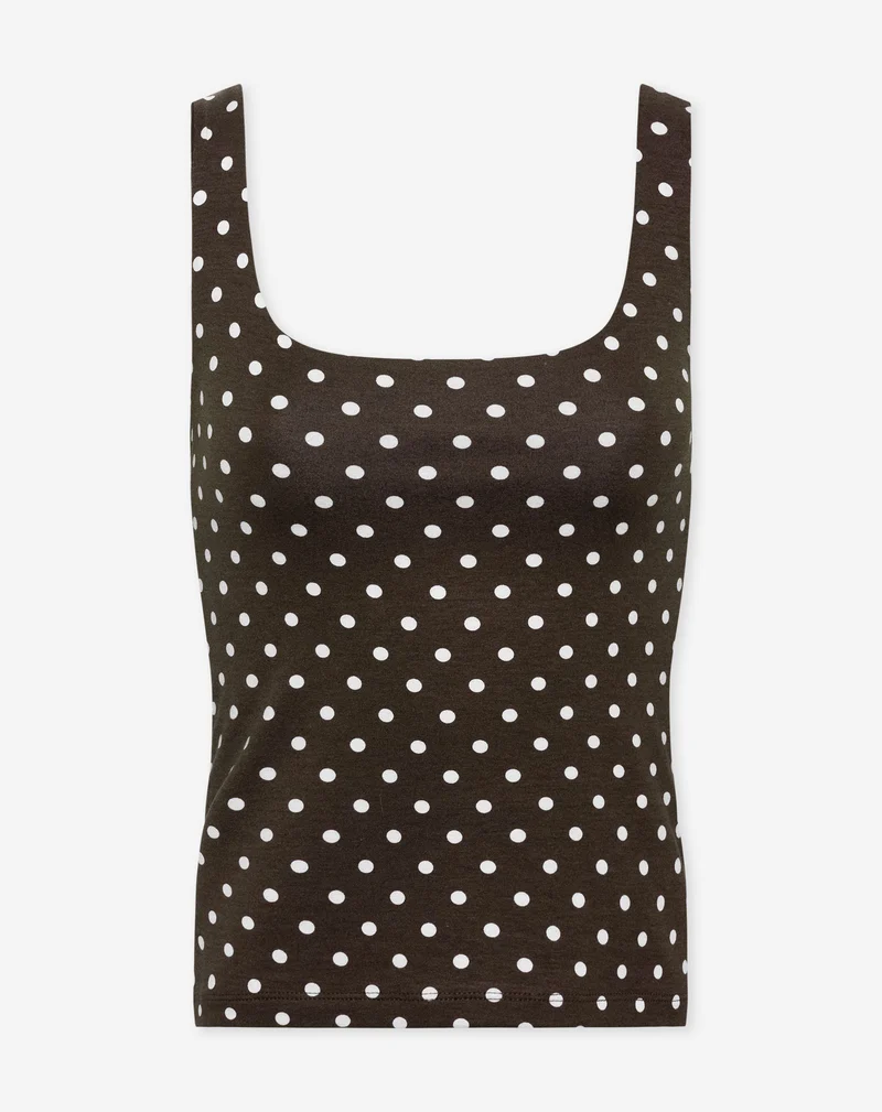 DOT SQUARE NECK SINGLET BRUIN