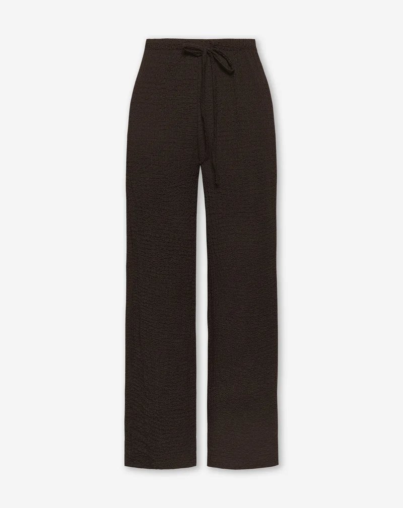 STRUCTURE STRAIGHT LEG PANTS DONKERBRUIN