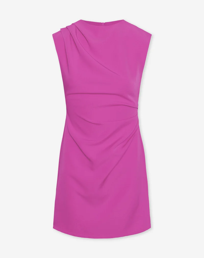 SOFIA RUCHED DRESS MAGENTA