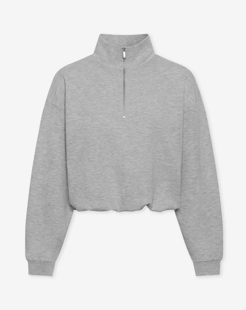 SCUBA HALFZIP BALLOON SWEAT GRIJS MELANGE