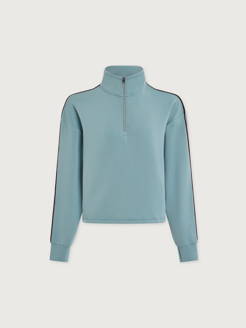 Sian Piped Half Zip Sweat