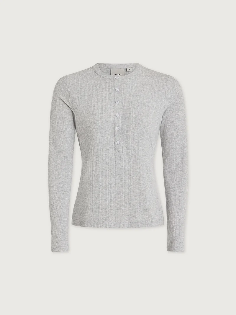 Kesia Long Sleeve Henley Tee