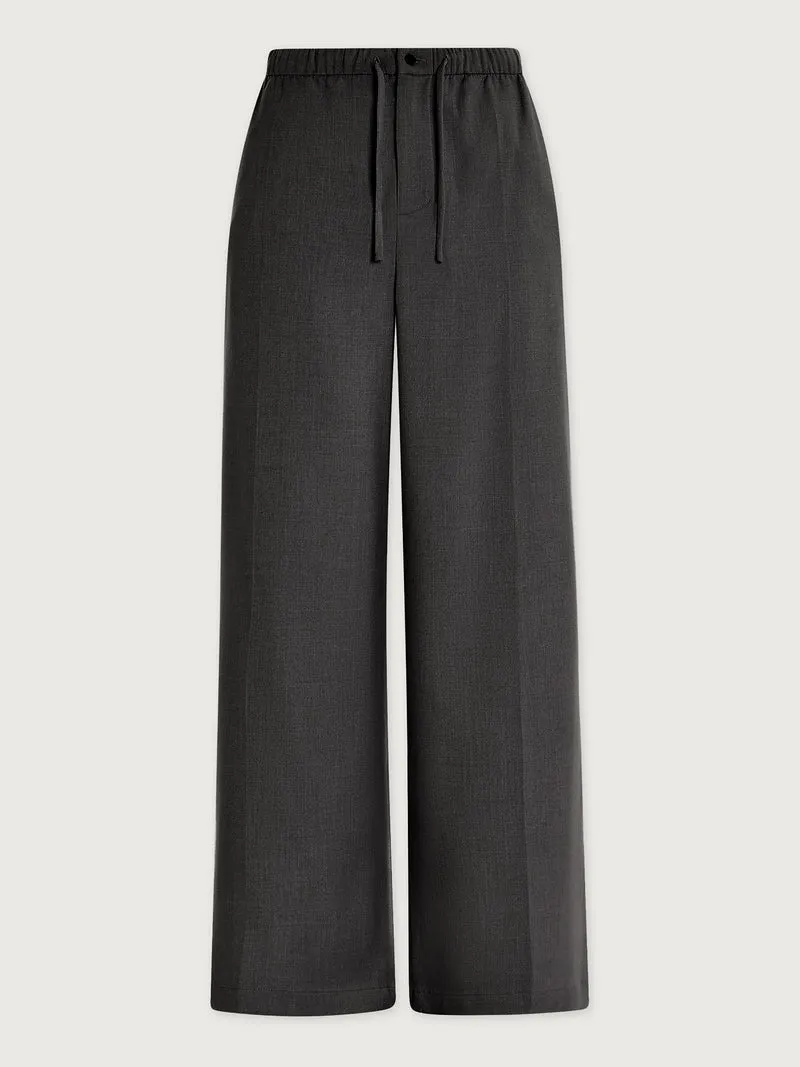 Soft Brushed Woven Wide Leg Pant