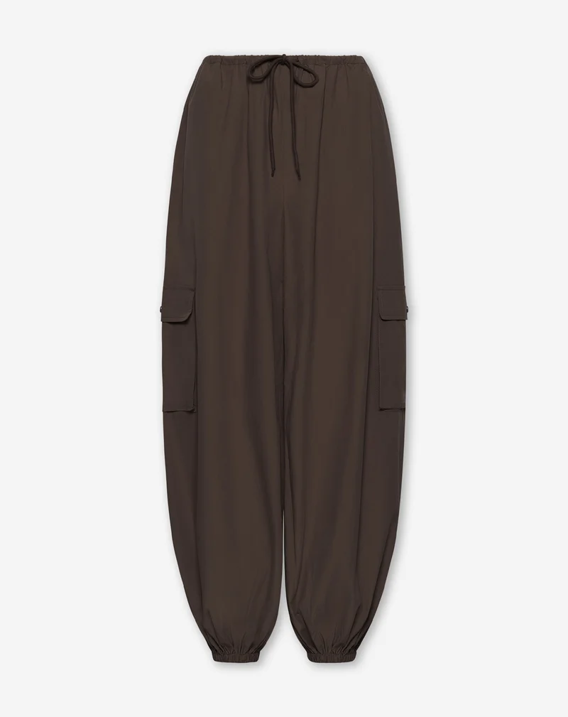 PEGGY POPLIN CARGO BALLOON PANTS BRUIN