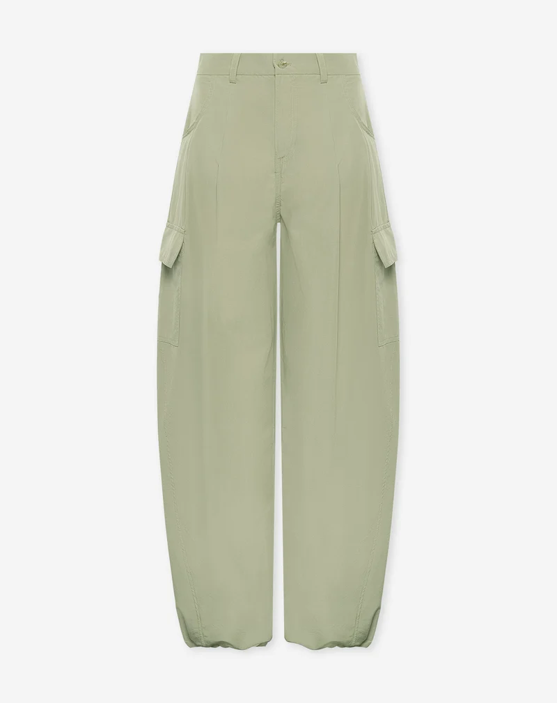 ZENNA PARACHUTE PANTS PETITE LICHT OLIJFGROEN