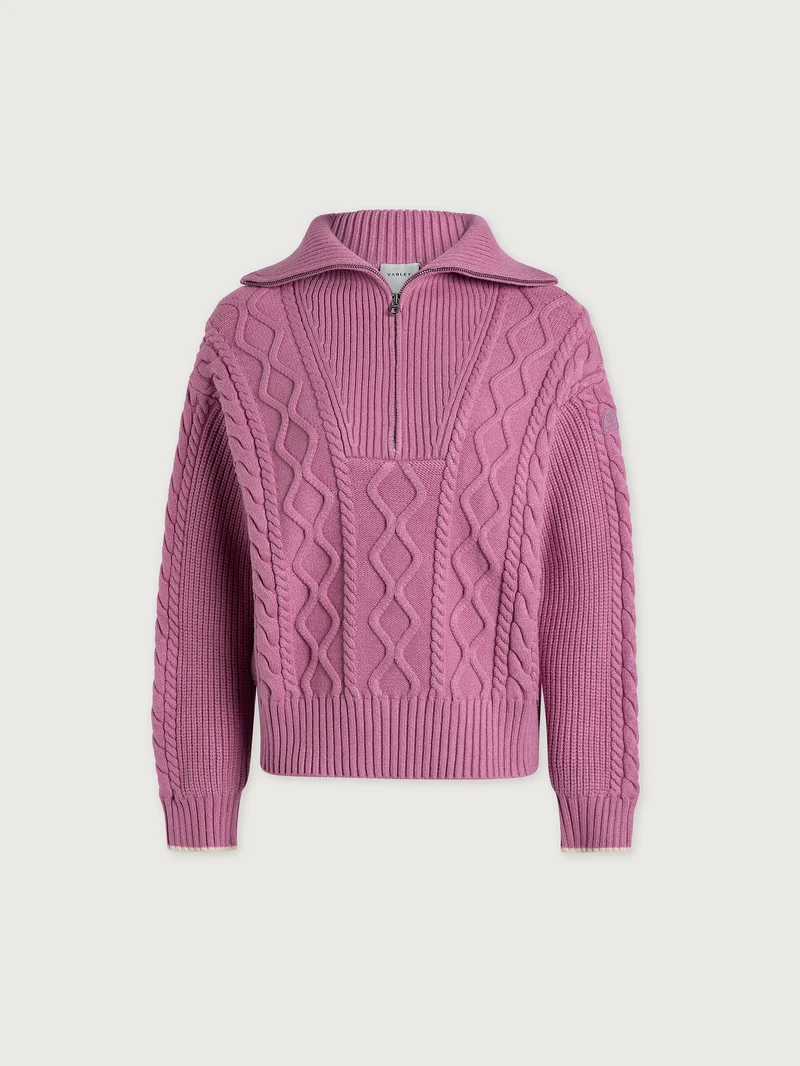 Didi Relaxed Cable Half-Zip Knit