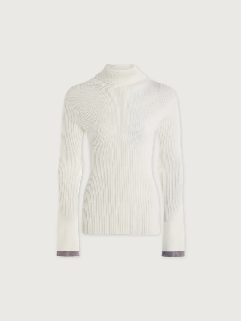 Ravena Rib Knit High Neck Top
