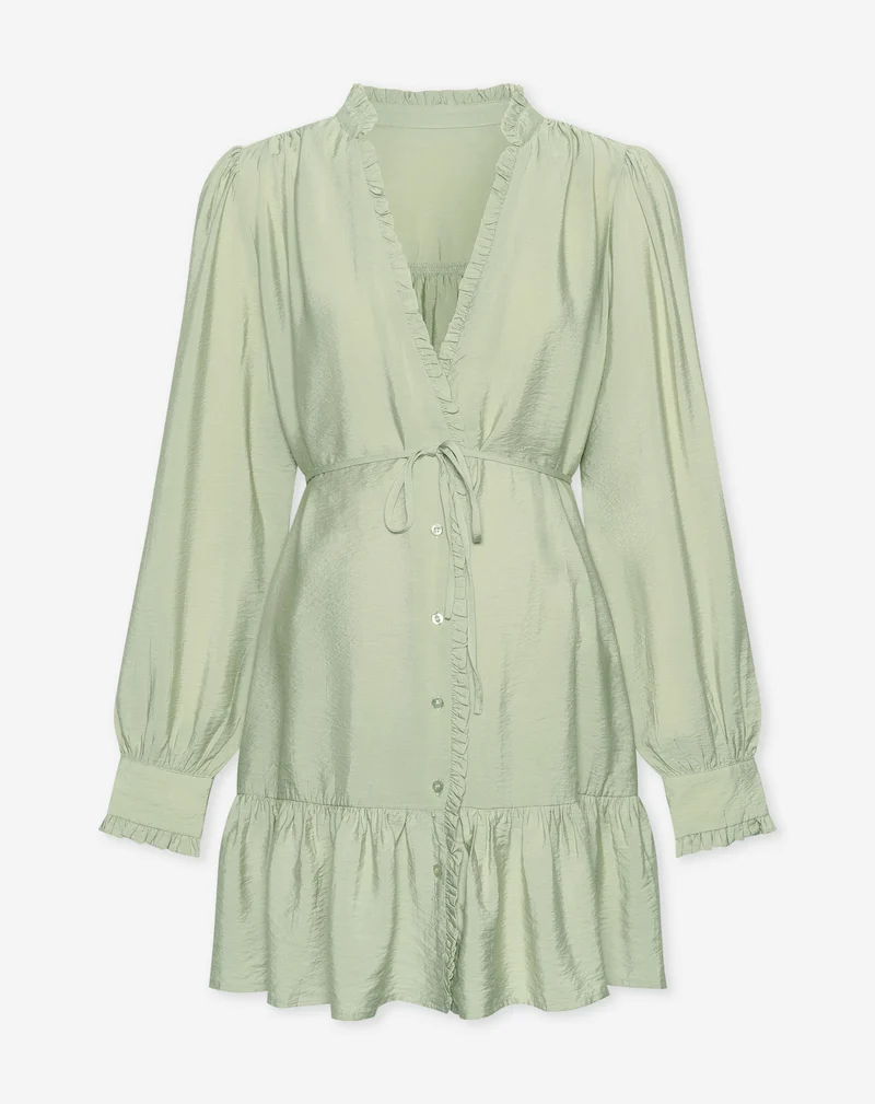 LUX RUFFLE MATERNITY DRESS SALIEGROEN