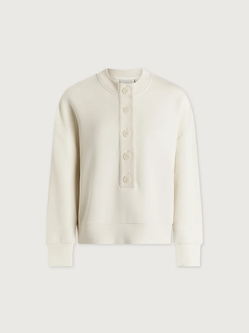 Reena Button Front Sweat